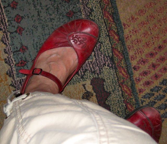 red shoes