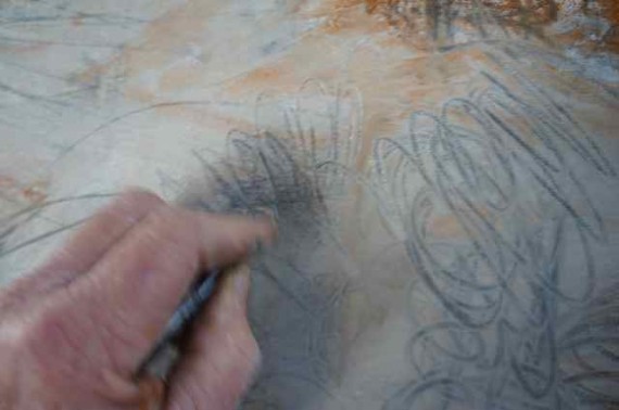 Drawing into Gesso