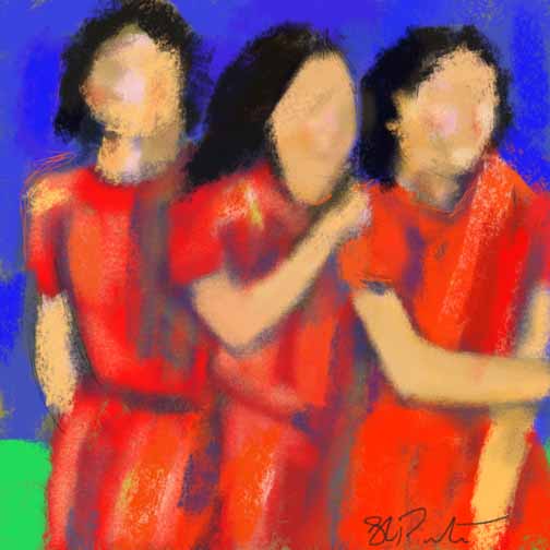 Women in Red # 12 © 2014 Susan Lobb Porter